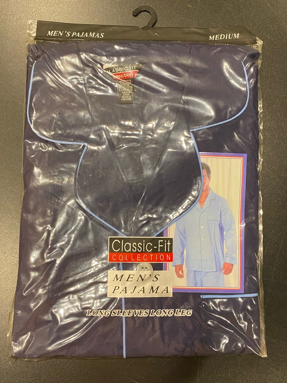 2005 Vintage Classic-Fit Collection Men’s Pajama Set Navy Blue Size Medium Y2K